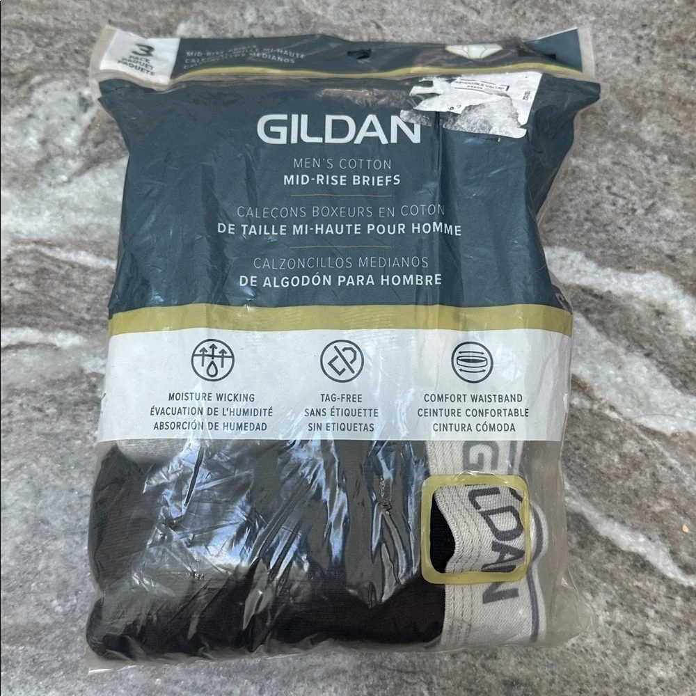 NWT Gildan Men Cotton Briefs Soft Comfortable & Breathable Underwear 3-Pack 3XL